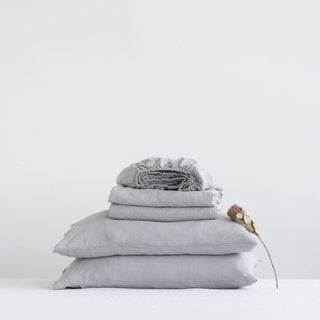 Light Grey Linen Sheet Set 3