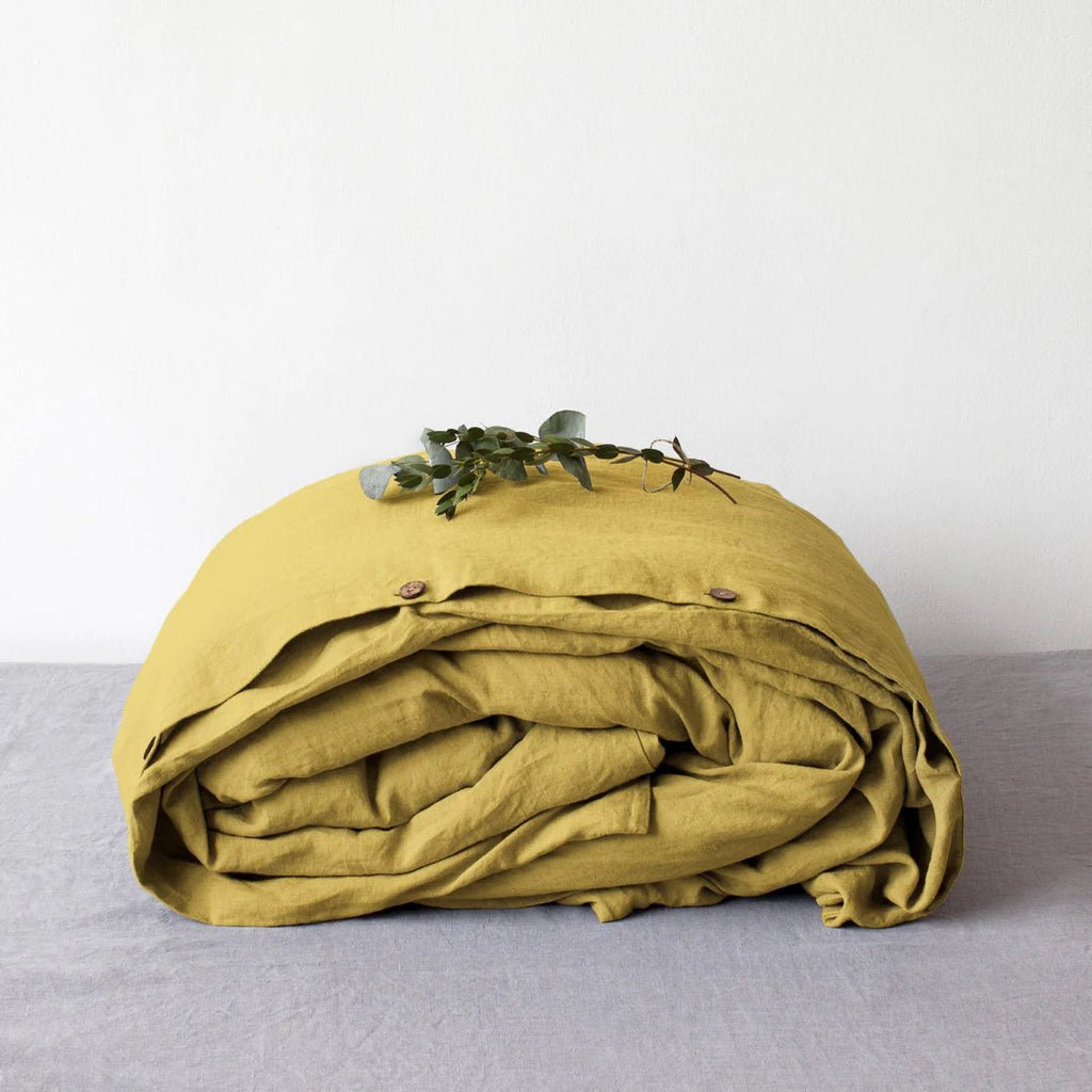 Lemon Curry Linen Duvet Cover Lonen Tales Linen Tales lemon-curry-linen-duvet-cover-lonen-tales-linen-tales