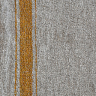 Mustard Stripe Vintage Linen Fabric 310 g/m2 