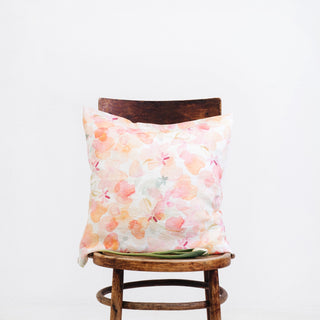 Floral Washed Linen Cushion Cover 