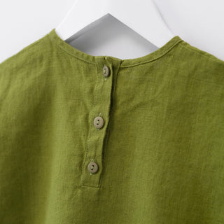 Kids Green Linen Wood Grouse T-shirt 3