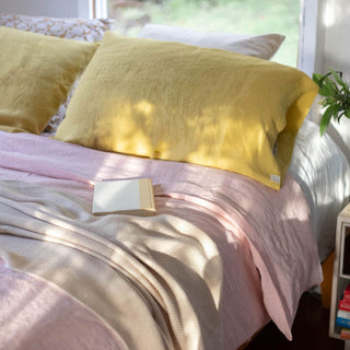 Lemon Curry Linen Pillowcase 2