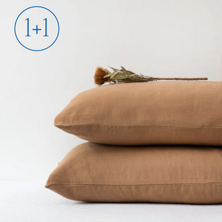 Camel Linen Pillowcase 1