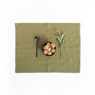 Martini Olive Linen Placemat 