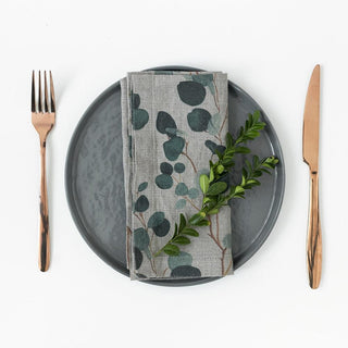 Eucalyptus Linen Napkins Set of 2 