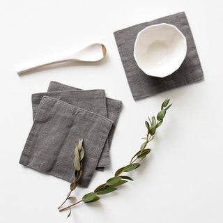 Ash Linen Coasters Set of 4 