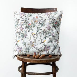 Birds Linen Cushion Cover 