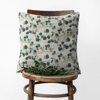 Eucalyptus on Natural Linen Cushion Cover 