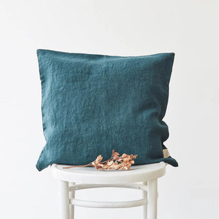 Deep Water Linen Cushion Cover 