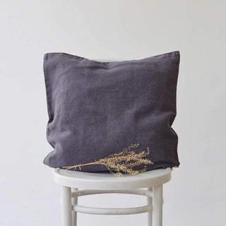 Dark Grey Linen Cushion Cover 