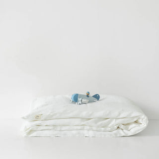 Kids White Linen Duvet Cover 