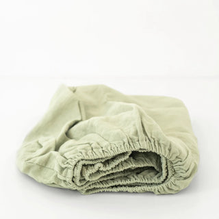 Kids Sage Linen Fitted Sheet 