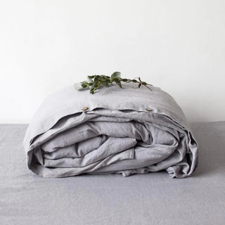 Light Grey Linen Duvet Cover 