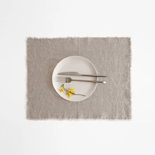 Natural Linen Placemat with Fringes 