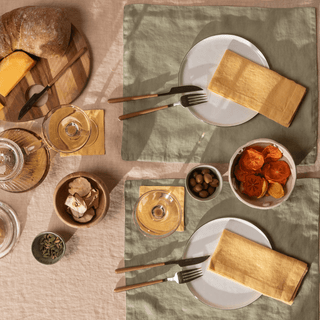 4x Sage Placemats Bundle - Linen Tales Global 