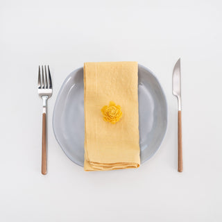 Butter Linen Napkins Set of 2 