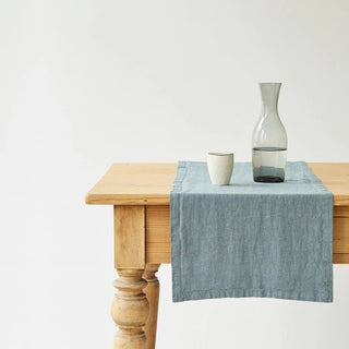 Blue Fog Linen Table Runner 