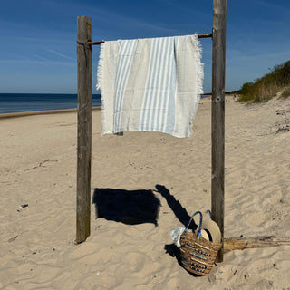Allure Stripe Linen Beach Towel 2