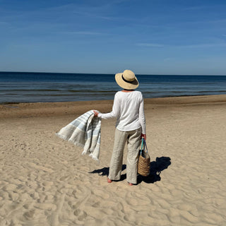 Allure Stripe Linen Beach Towel 4