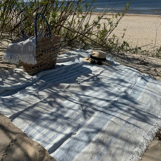 Allure Stripe Linen Blanket 4