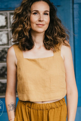 Amber Linen Nalu Top 