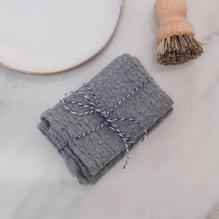 Ash Linen Dishcloth Set of 2 