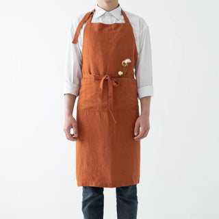 Baked Clay Linen Chef Apron 