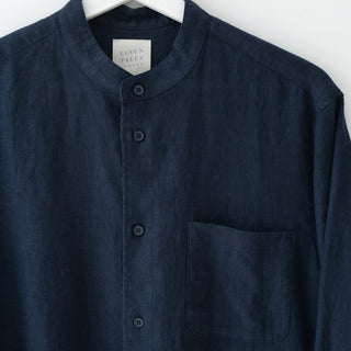 Bilberry Blue Linen Snapdragon Shirt 4