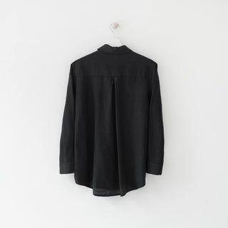 Black Linen Azalea Shirt 3