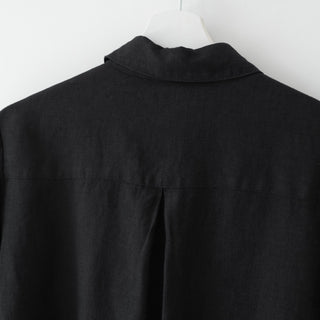 Black Linen Azalea Shirt 5
