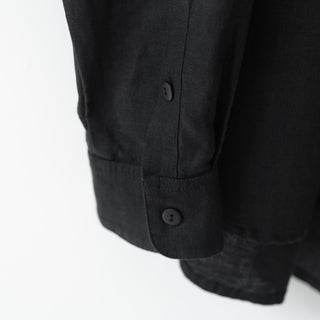 Black Linen Larch Shirt 8