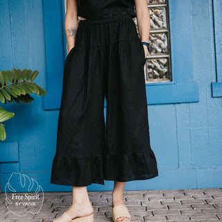 Black Linen Lola Trousers 3