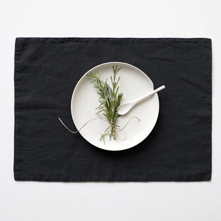 Black Linen Placemat 