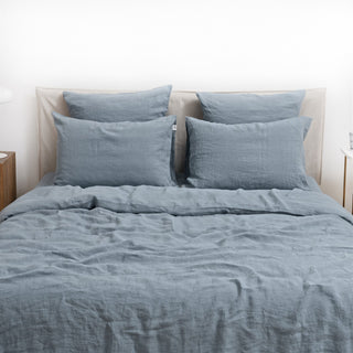 Blue Fog Linen Duvet Cover Set 3