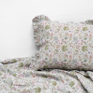 Botany 2 Linen Pillowcase with Frills 2