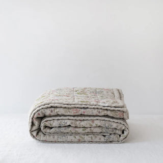 Botany 2 & Melange Linen Quilted Blanket 