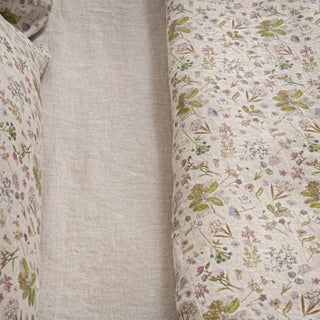 Botany 2 Washed Linen Duvet Cover Set Linen Texture 7