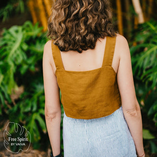 Bronze Linen Nalu Top 3