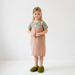 Cafe Creme Kids Linen Pinafore Apron 