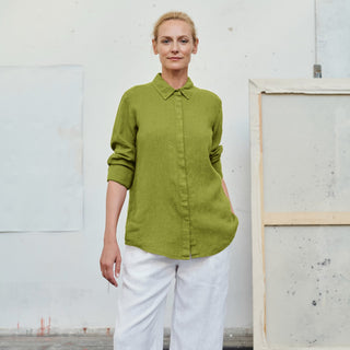 Cardamom Seed Linen Azalea Shirt 