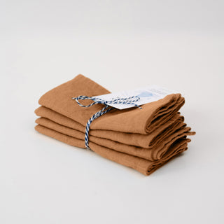 Zero Waste Clay Linen Napkins Set of 4 2