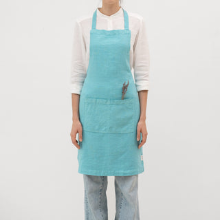 Coastal Blue Linen Daily Apron 1