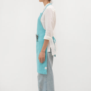 Coastal Blue Linen Daily Apron 2