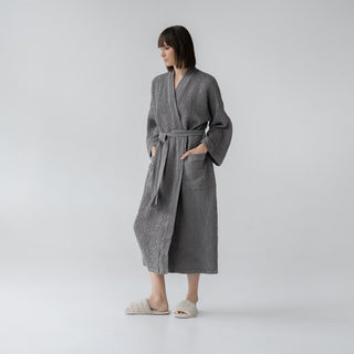 Dark Grey Bathrobe & Towel Bundle 2