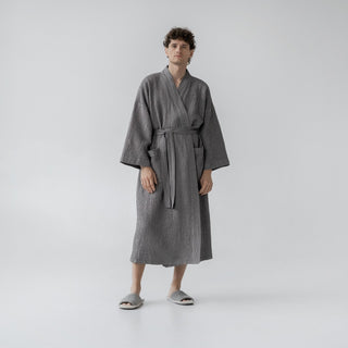 Dark Grey Bathrobe & Towel Bundle 8