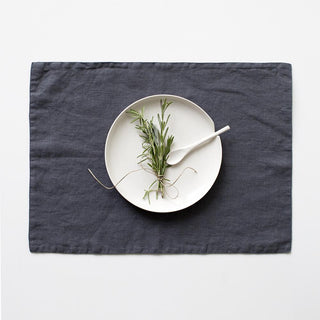 Dark Grey Linen Placemat 