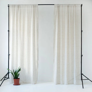 Natural Linen Daytime Rod Pocket Curtain Set of 2 