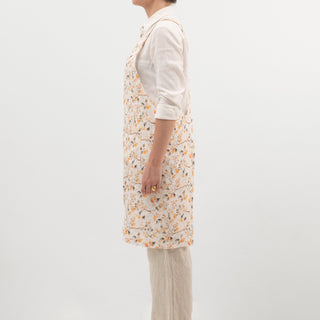 Fall Watercolor Linen Crossback Apron 2