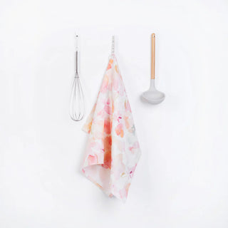 Floral Linen Kitchen Towel 