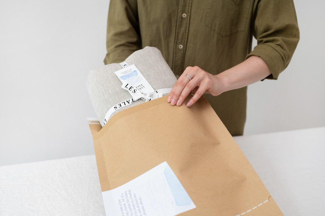Linen Tales wholesale linen tablecloth, napkins and kitchen textiles styled on a dining table